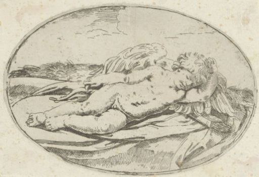 Sleeping Amor in a Landscape