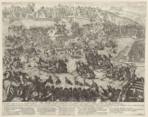 Attack by sea and land on San Michele