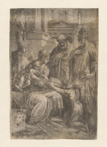 Mary with Child, the young John the Baptist and saints