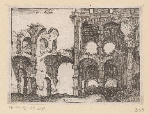Remains of the Colosseum in Rome