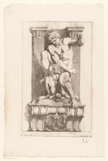 Man subdues a harpy
