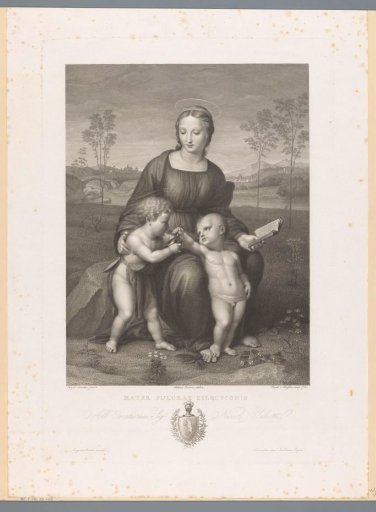 Mary with Christ and the young John the Baptist in a landscape with a well
