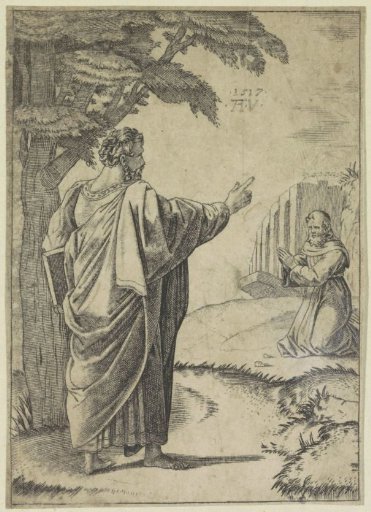 Saint Paul and a Franciscan Monk