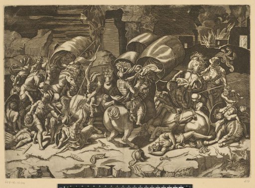 Battle between Romans and Carthaginians