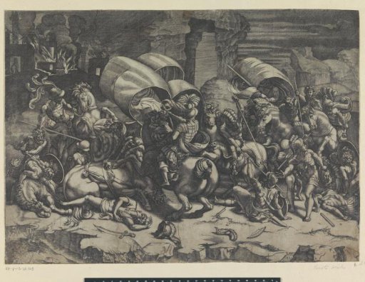 Battle between Romans and Carthaginians