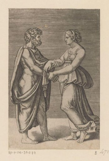 Man and Woman Holding Each Other by the Arm