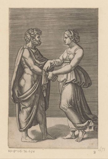 Man and Woman Holding Each Other by the Arm
