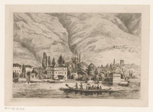Mountain Landscape with Inhabited Shore