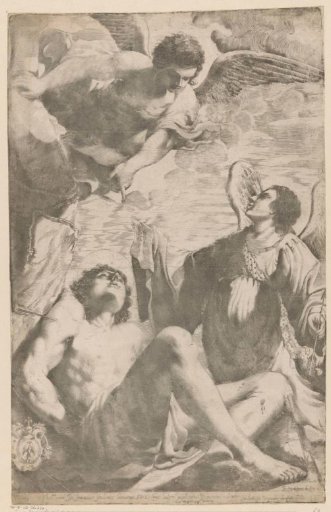 Saint Sebastian and two angels