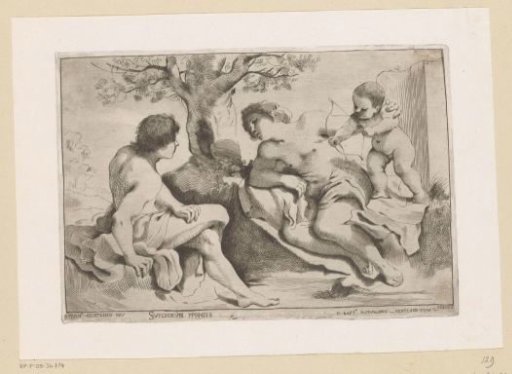 Venus and Adonis with Cupid