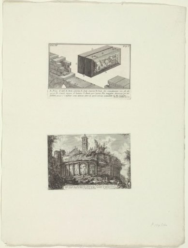 Blocks of peat stone and view of the Amphitheatrum Castrense at Rome