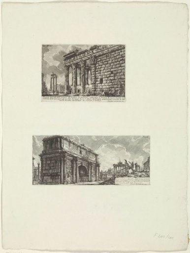 Temple of Antoninus and Faustina and Arch of Septimius Severus at Rome