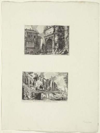 Arch of Titus and ruins on the Palatine at Rome