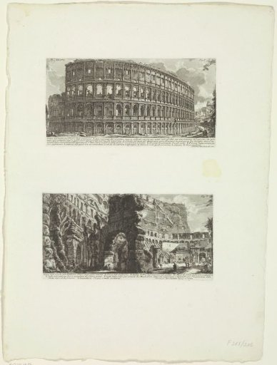Exterior and interior of the Colosseum at Rome