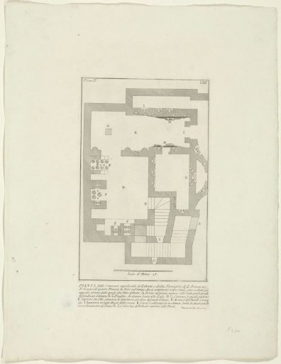 Plan with the burial chambers of the freedmen and relatives of L. Arruntius
