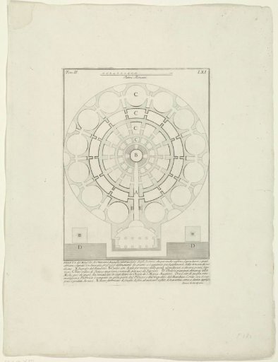 Plan of the Mausoleum of Augustus in Rome