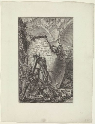 Title print with title on an urn