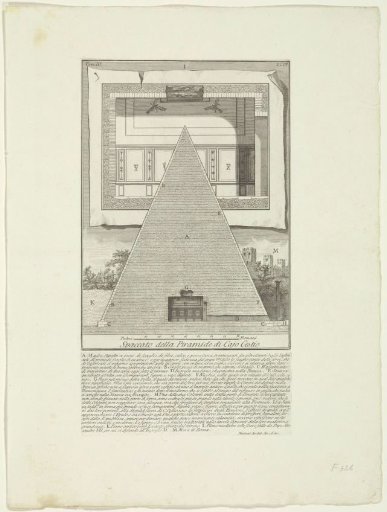 Section of the Pyramid of Cestius in Rome