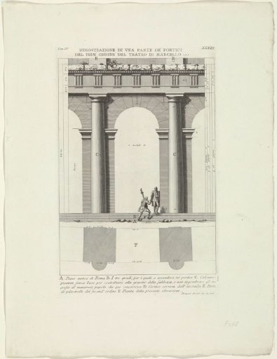 Detail of the Theatre of Marcellus at Rome