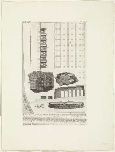 Plan of remains of the Porticus Aemilia at Rome