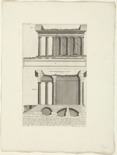 Side view and section of the Temple of Portunus at Rome