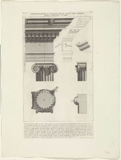 Details of the Temple of Portunus at Rome
