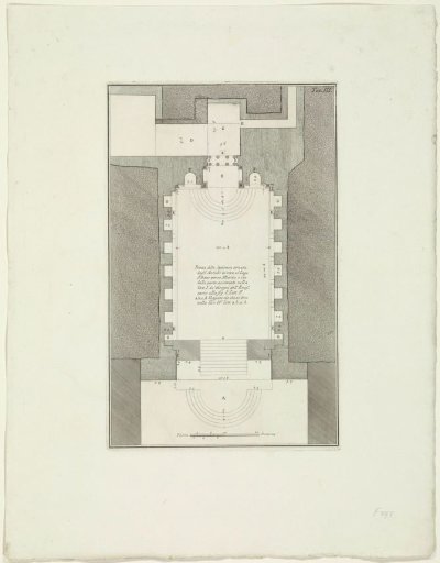 Plan of a cave near Lake Albano