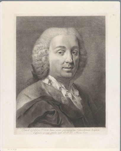 Portrait of the playwright Carlo Goldoni