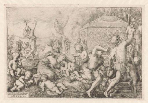 Bacchanal with Altar, Faun and Silenus