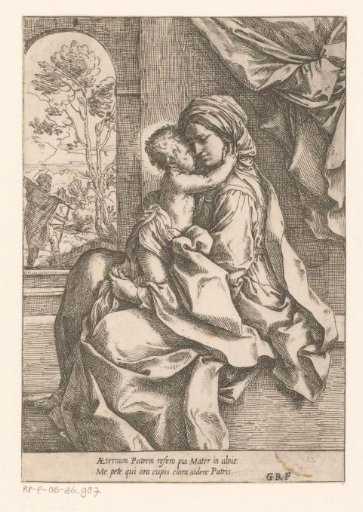 The Virgin and Child with Joseph in the background