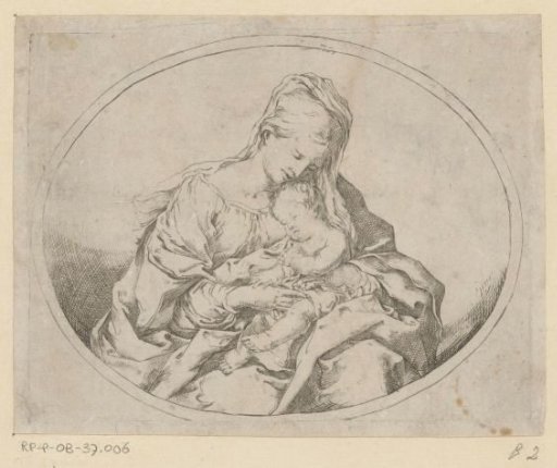 The Virgin and Child in an oval