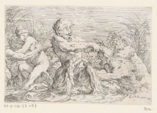 Three Fighting Tritons and a Nereid