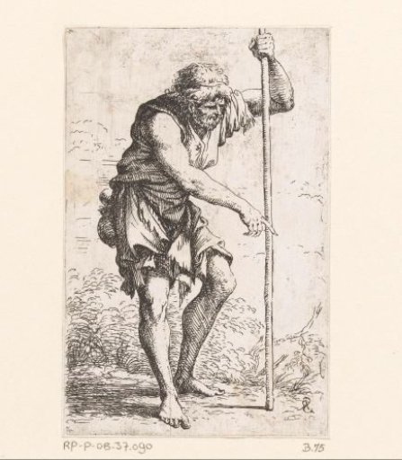 Old man with a staff