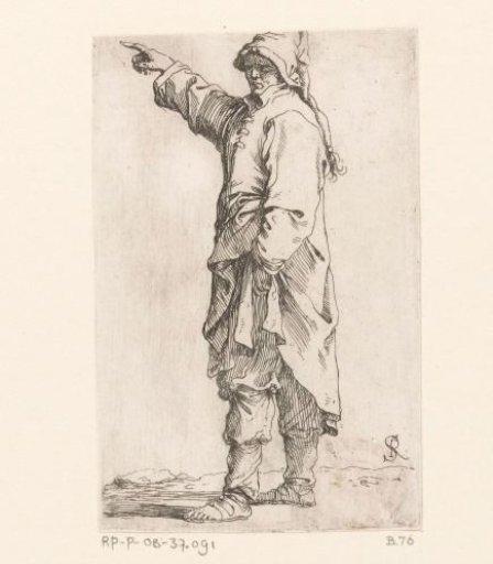 Standing man with a cap