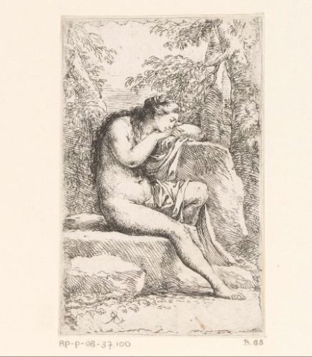 Seated nude woman