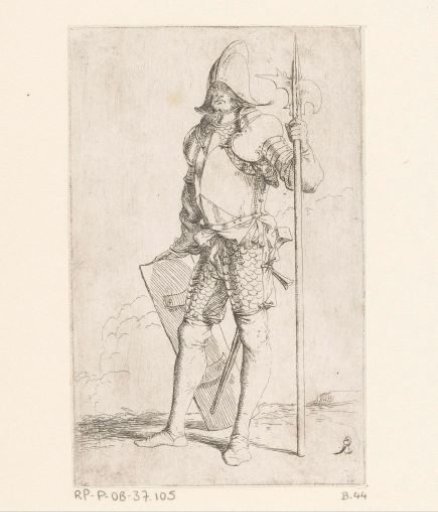 Soldier with a halberd