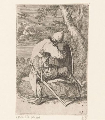 Seated soldier