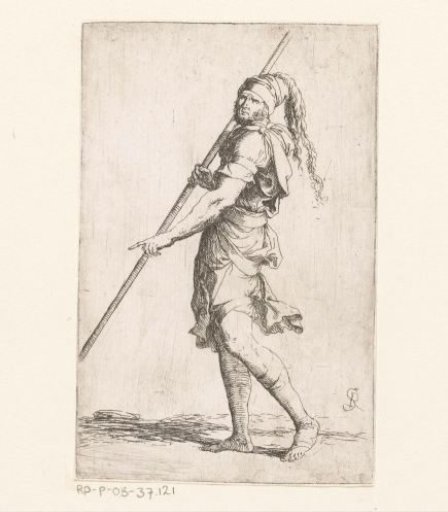Soldier with a stick