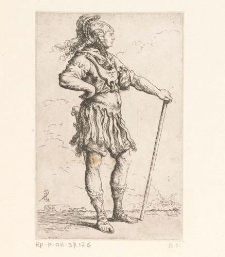 Soldier with a stick