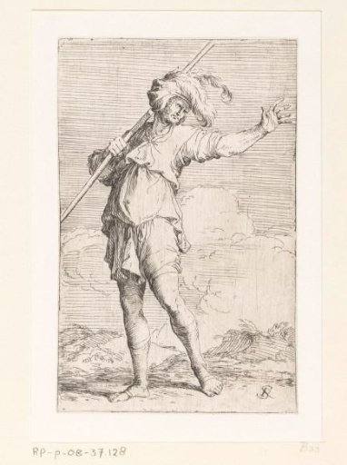 Soldier with a stick