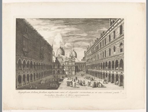 View of the courtyard of the Doge's Palace in Venice