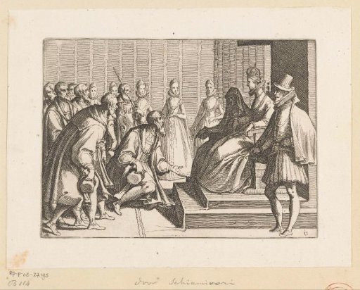 Margaret of Austria receives a nobleman