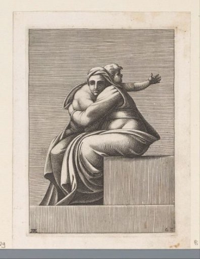 Seated woman with a child