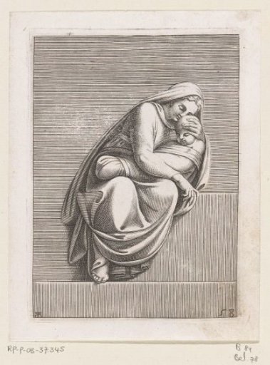 Seated woman with a child on her lap