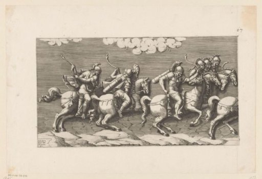 Procession of Armed Horsemen (Left Part)