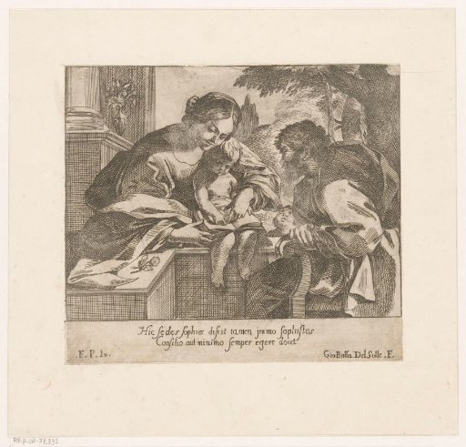 Mary teaching the Christ Child to read