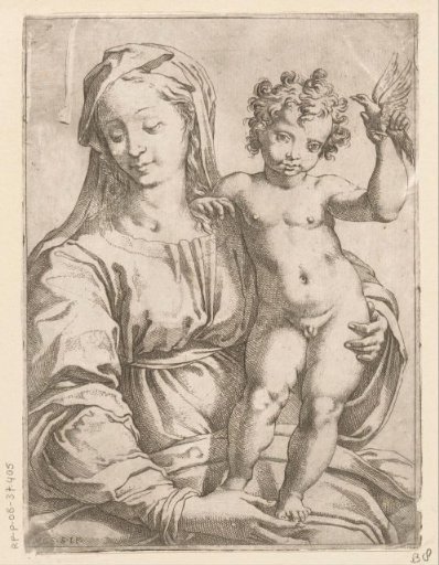Madonna with Child and a bird