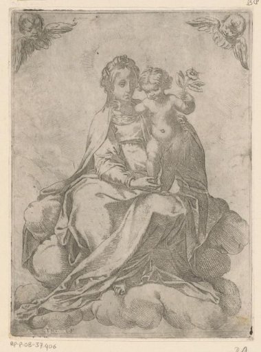 Madonna with Child and a rose