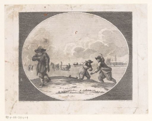 Children throwing snowballs