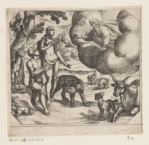 Adam and Eve placed in Paradise